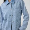 Jeansjacka med ränder