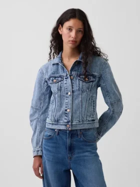Jeansjacka med vid ärm