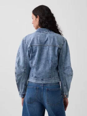 Jeansjacka med vid ärm