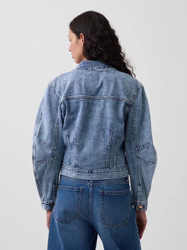 Jeansjacka med vid ärm