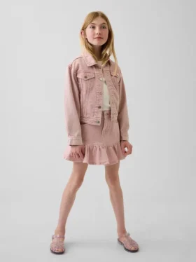 Jeanskjol med volanger för barn