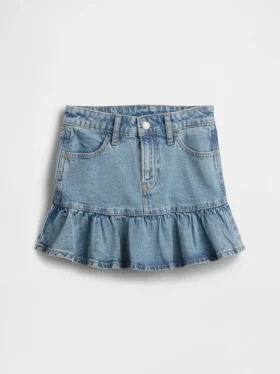 Jeanskjol med volanger för barn