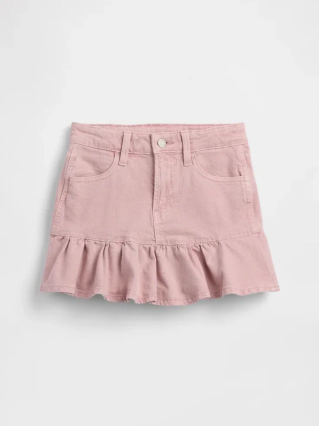 Jeanskjol med volanger för barn