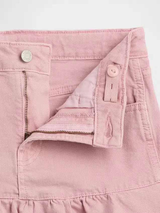 Jeanskjol med volanger för barn