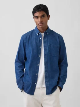 Jeansskjorta med fickor