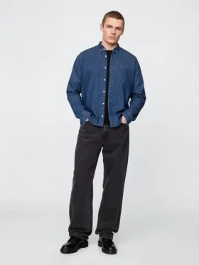 Jeansskjorta med fickor