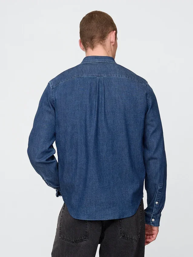 Jeansskjorta med fickor