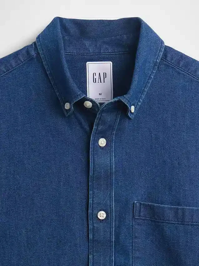 Jeansskjorta med fickor