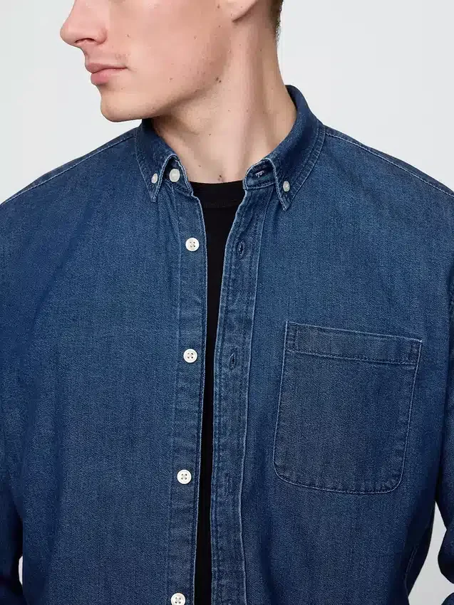 Jeansskjorta med fickor