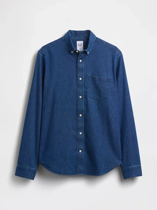 Jeansskjorta med fickor