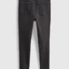 Jeggings för barn med hög midja och slitna detaljer