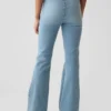 Jeggings med hög midja och utsvängda ben för barn