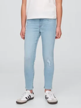 Jeggings med medelhög midja och dragkedja för barn