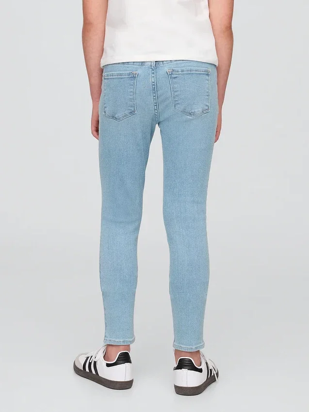 Jeggings med medelhög midja och dragkedja för barn