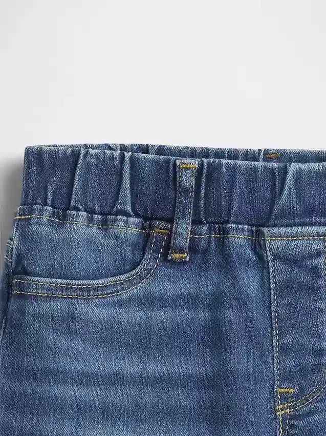 Jeggings med medelhög midja och dragkedja för barn