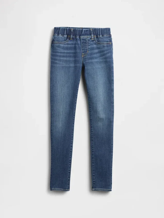 Jeggings med medelhög midja och dragkedja för barn