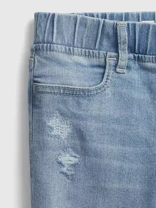 Jeggings med medelhög midja och dragkedja för barn