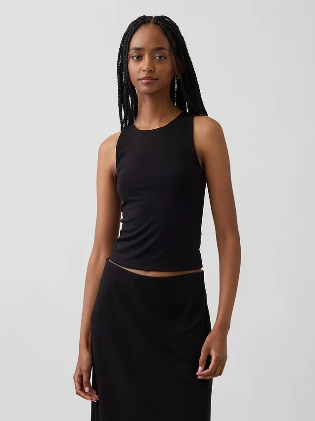 Jersey-tanktop i kort modell