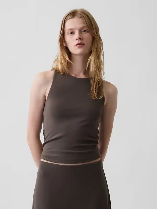 Jersey-tanktop i kort modell