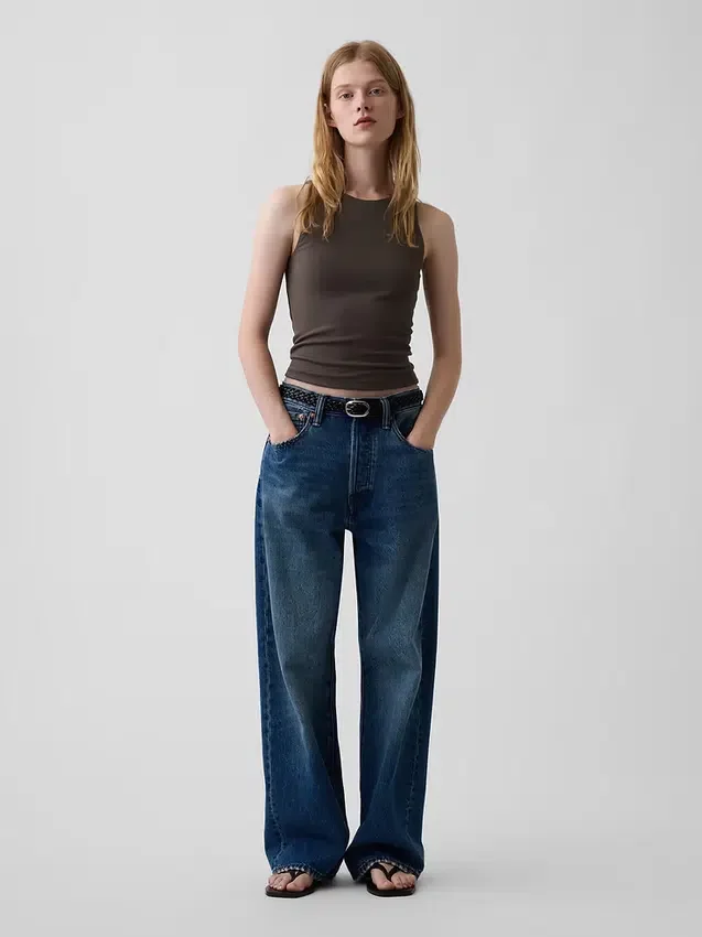 Jersey-tanktop i kort modell