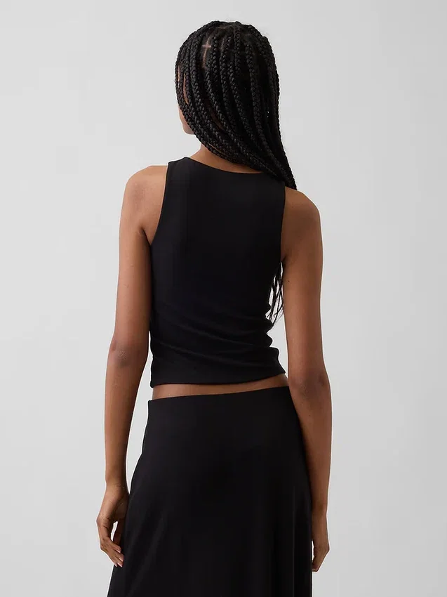 Jersey-tanktop i kort modell