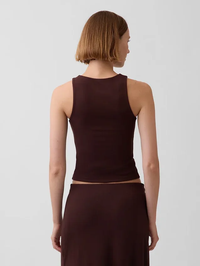Jersey-tanktop i kort modell