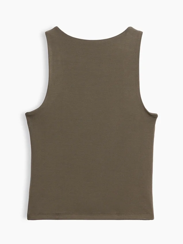 Jersey-tanktop i kort modell