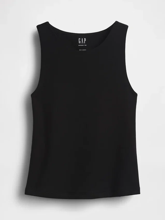 Jersey-tanktop i kort modell