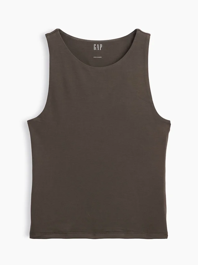 Jersey-tanktop i kort modell