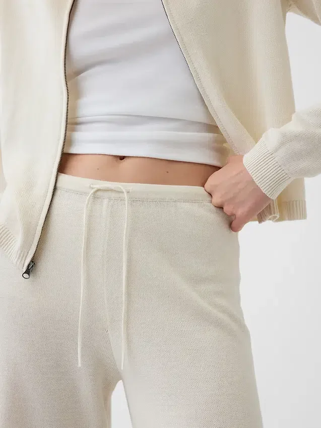 Joggingbyxor i 100 % bomull med avslappnad passform