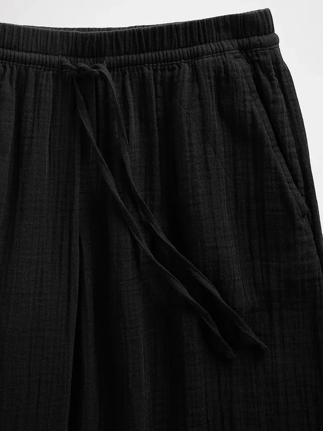 Joggingbyxor i bomullsgasväv