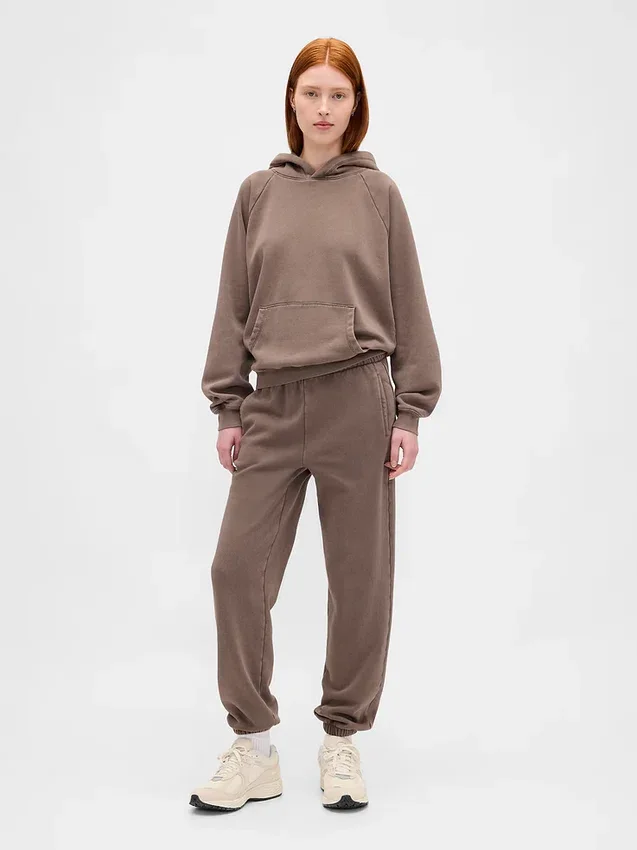 Joggingbyxor med hög midja i Vintagesoft