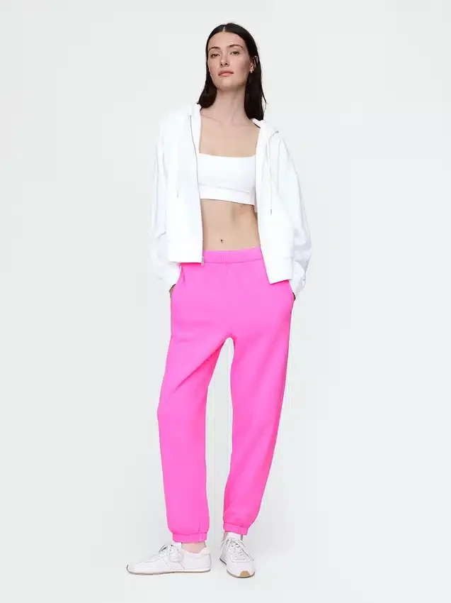 Joggingbyxor med hög midja i Vintagesoft-material