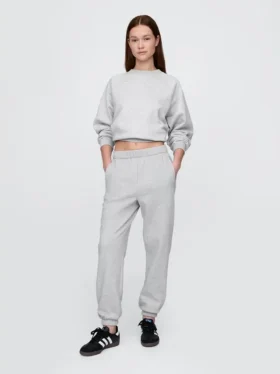 Joggingbyxor med hög midja i Vintagesoft-material