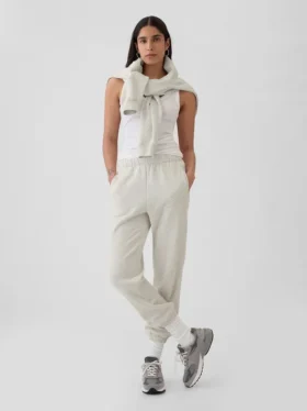 Joggingbyxor med hög midja i Vintagesoft-material