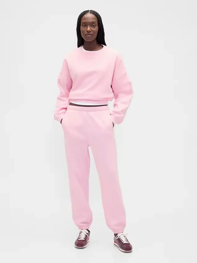 Joggingbyxor med hög midja i Vintagesoft-material