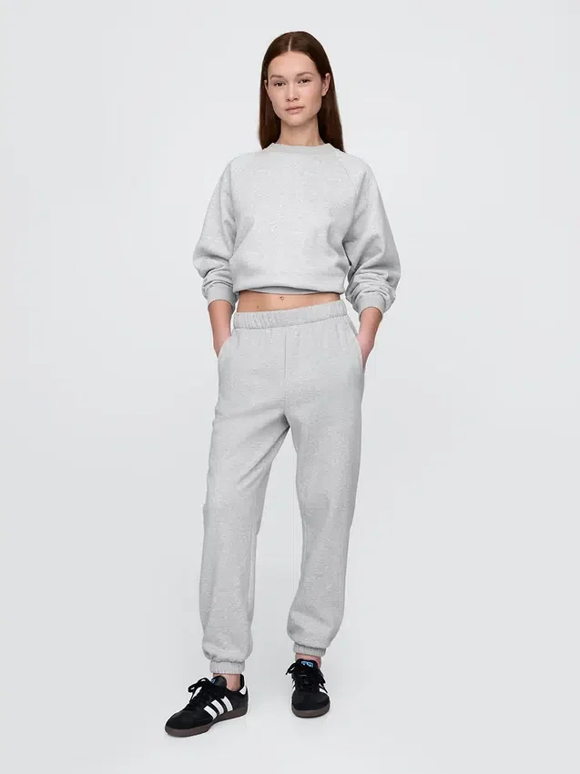 Joggingbyxor med hög midja i Vintagesoft-material