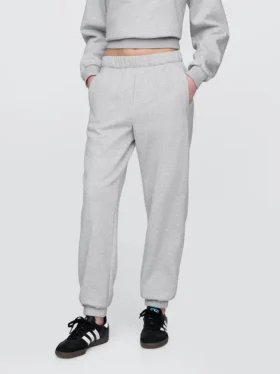 Joggingbyxor med hög midja i Vintagesoft-material