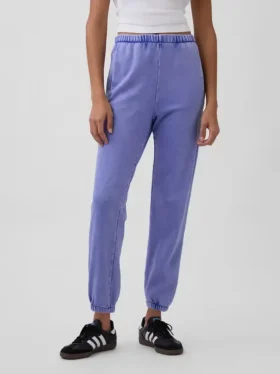 Joggingbyxor med hög midja i Vintagesoft-material