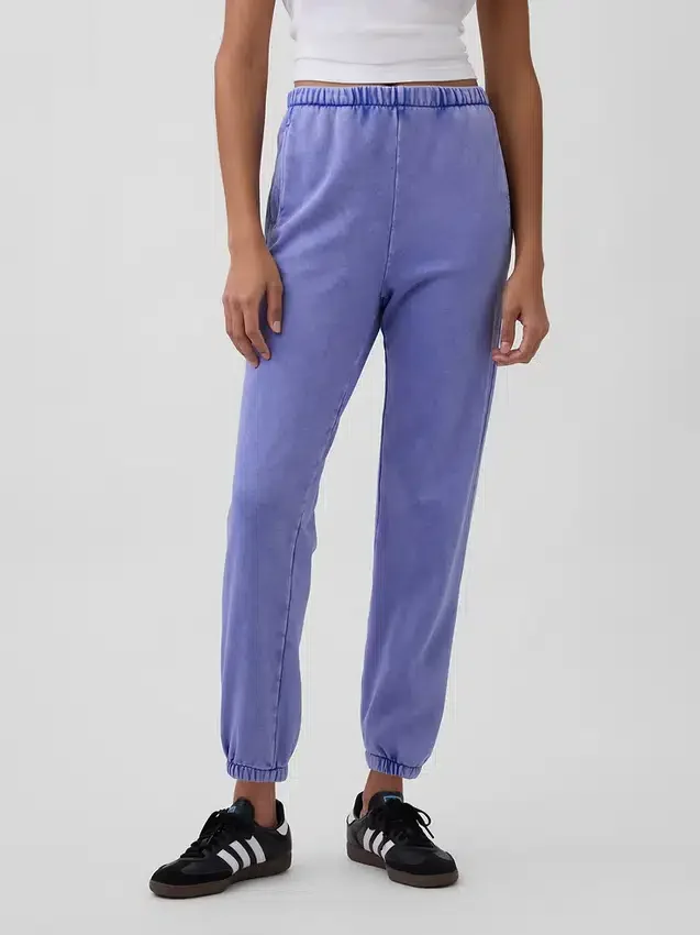 Joggingbyxor med hög midja i Vintagesoft-material