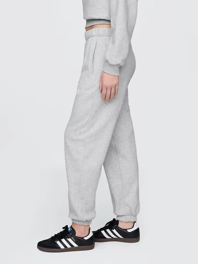 Joggingbyxor med hög midja i Vintagesoft-material