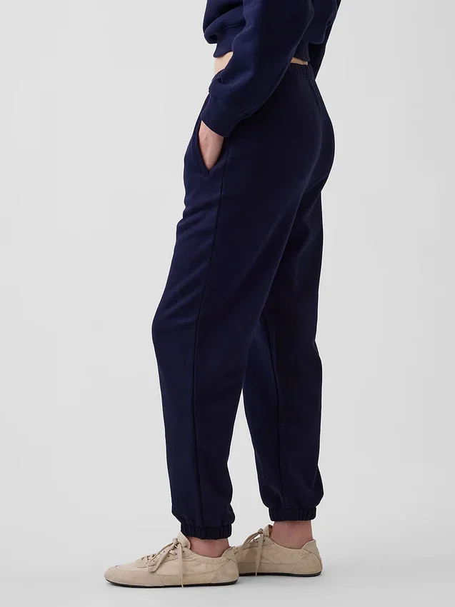 Joggingbyxor med hög midja i Vintagesoft-material