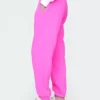 Joggingbyxor med hög midja i Vintagesoft-material