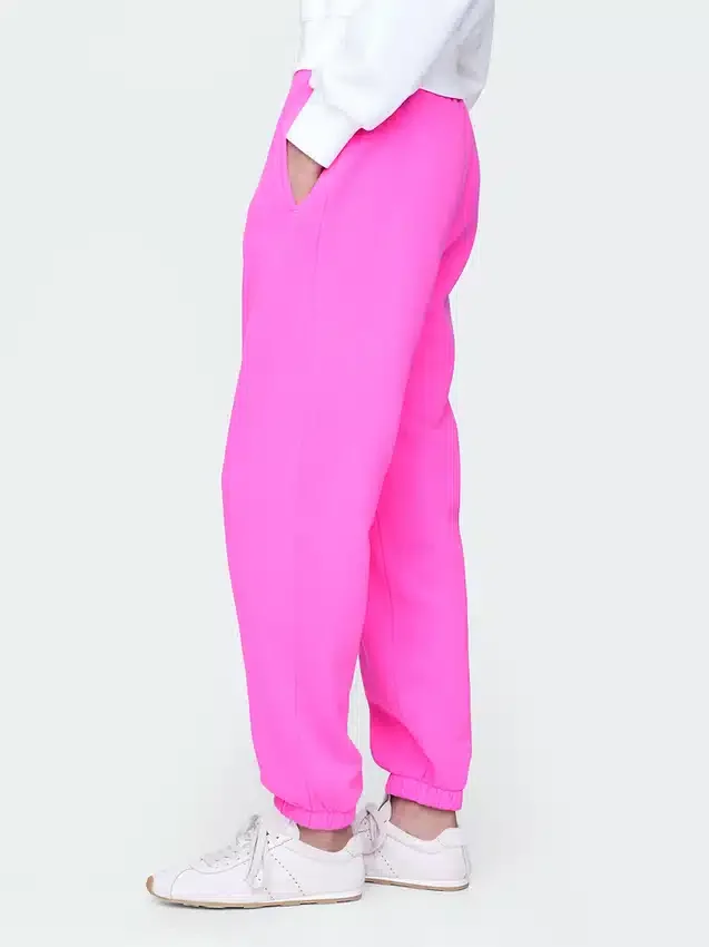 Joggingbyxor med hög midja i Vintagesoft-material