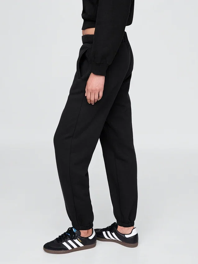 Joggingbyxor med hög midja i Vintagesoft-material