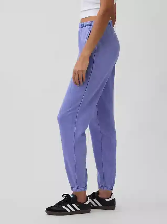Joggingbyxor med hög midja i Vintagesoft-material