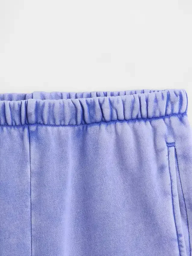 Joggingbyxor med hög midja i Vintagesoft-material