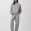 Joggingbyxor med medelhög midja i Vintagesoft-material