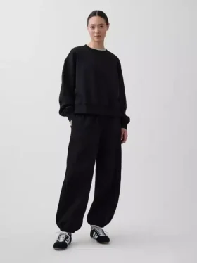 Joggingbyxor med medelhög midja i Vintagesoft-material