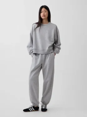 Joggingbyxor med medelhög midja i Vintagesoft-material
